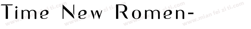 Time New Romen字体转换